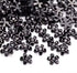 Flower Fun Collection Midnight Black 10mm Flatback Scrapbook Embellishments w/ Rhinestone Center by SSC Designs - 20 pieces