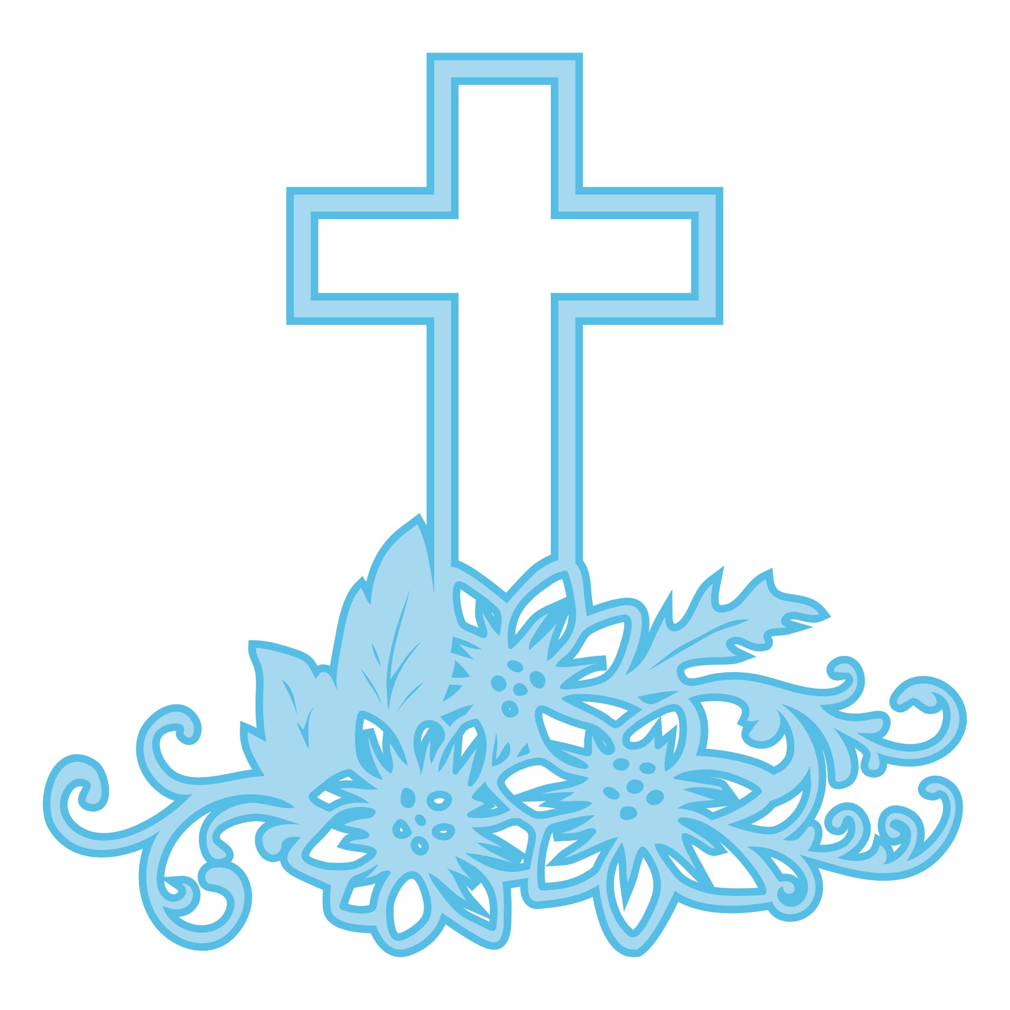 Holy Cross Custom Color 6 x 6 Fully-Assembled Laser Cut Scrapbook Embellishment by SSC Laser Designs