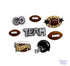 Dress It Up Collection Football Scrapbook Buttons by Jesse James - Pkg. of 8