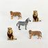 Zoo Brads .75" Scrapbook or Card Embellishments (Lion, Tiger, Zebra) by Eyelet Outlet - Pkg. of 12