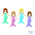 Dress It Up Collection Mermaids Scrapbook Buttons by Jesse James - Pkg. of 4