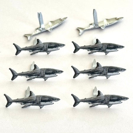 Shark Brads 1" Scrapbook or Card Embellishments by Eyelet Outlet - Pkg. of 12