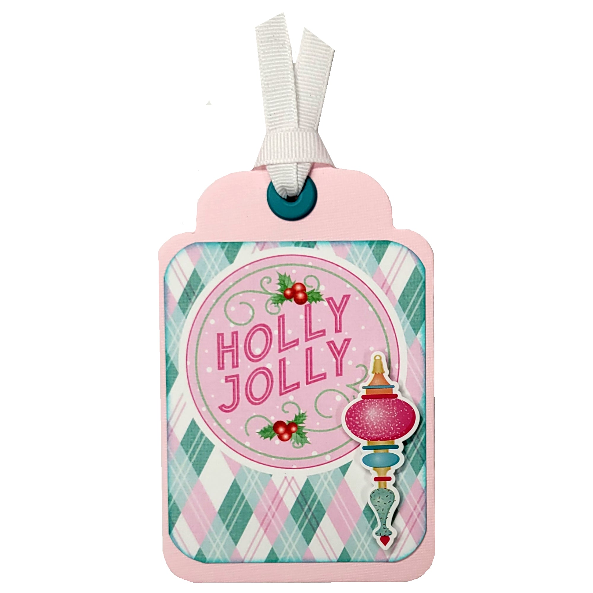 Sugar Plum Collection Holly Jolly Decorative Scrapbook Tag by SSC Designs