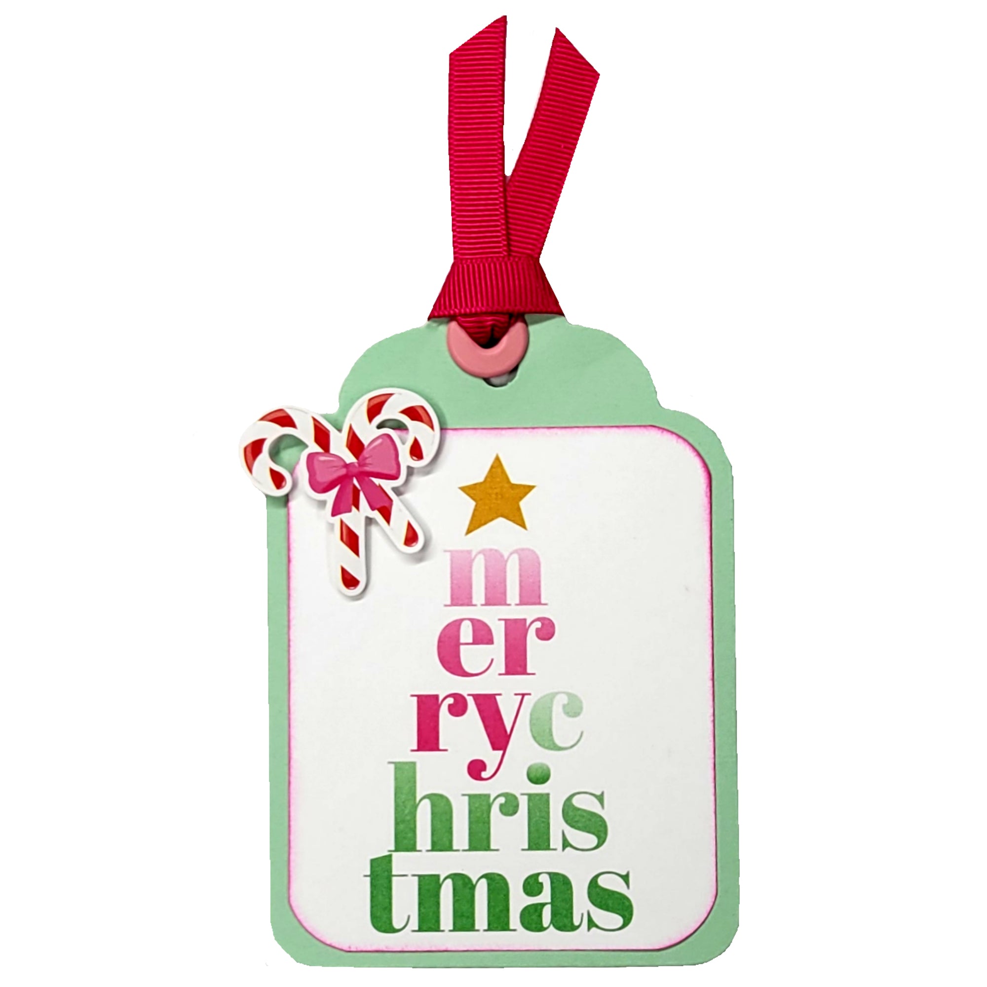 Sugar Plum Collection Merry Christmas Decorative Scrapbook Tag by SSC Designs