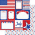 Patriotic Collection 4th of July Journal 12 x 12 Double-Sided Scrapbook Paper by Scrapbook Customs