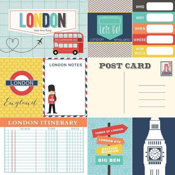 Travel Memories Collection London Journal 12 x 12 Double-Sided Scrapbook Paper by Scrapbook Customs - Scrapbook Supply Companies