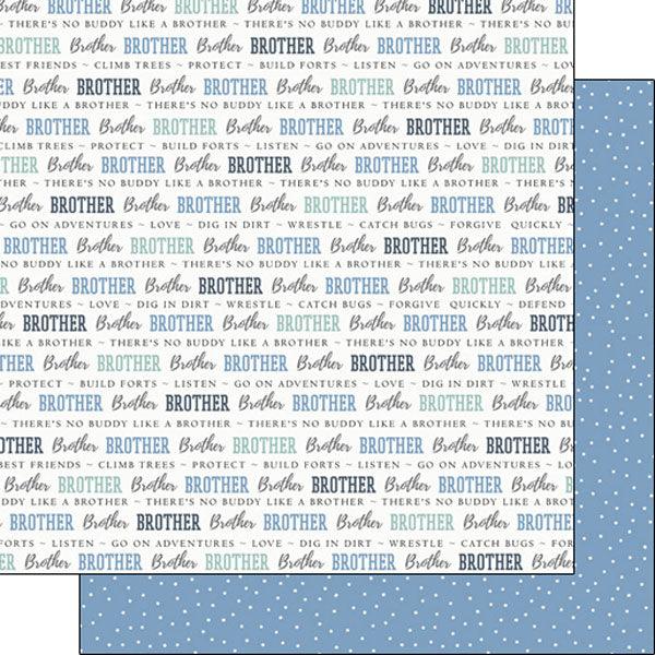 Family Pride Collection Brother 12 x 12 Double-Sided Scrapbook Paper by Scrapbook Customs