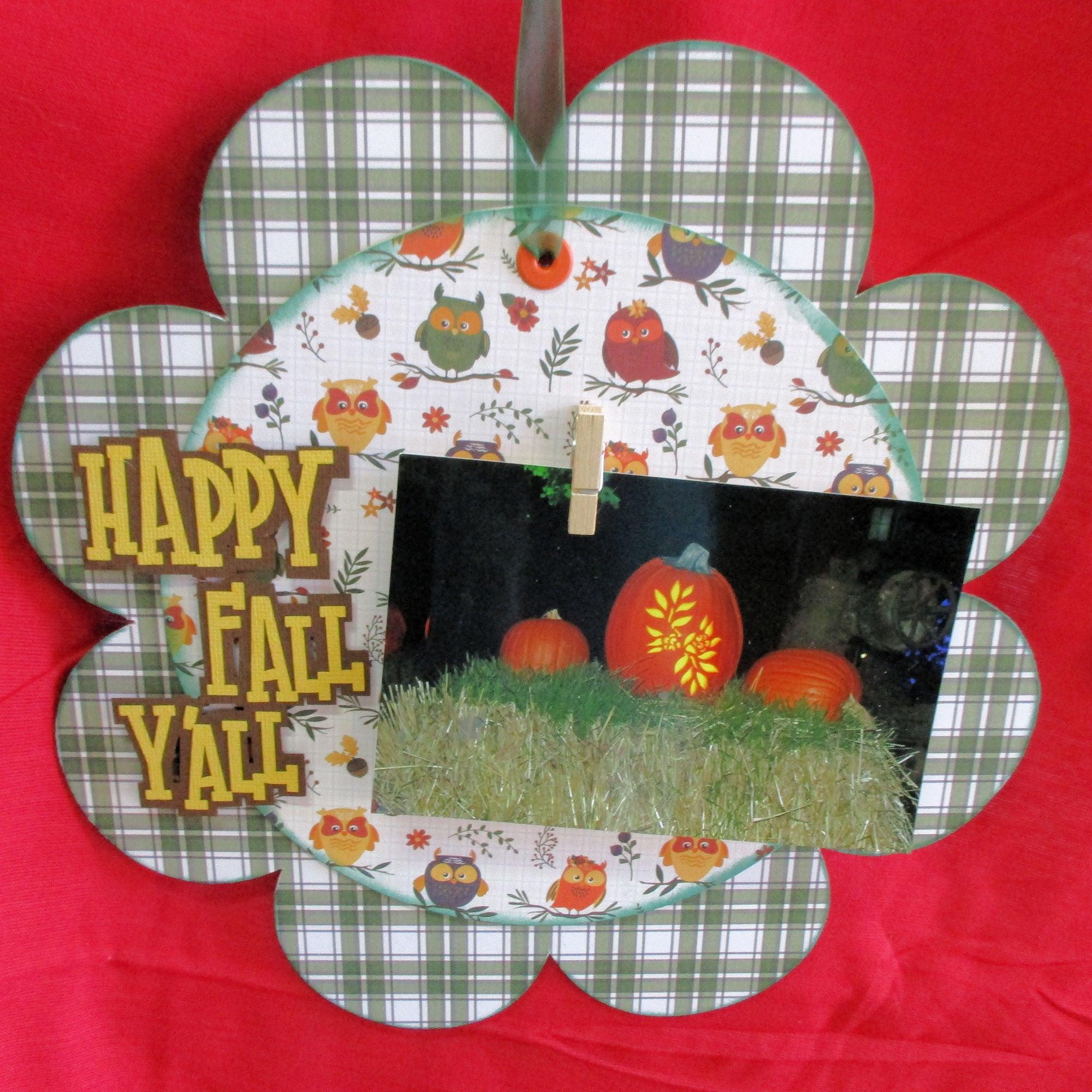 Fall & Christmas Seasonal Hanging 12" Photo Frame by SSC Designs - Scrapbook Supply Companies