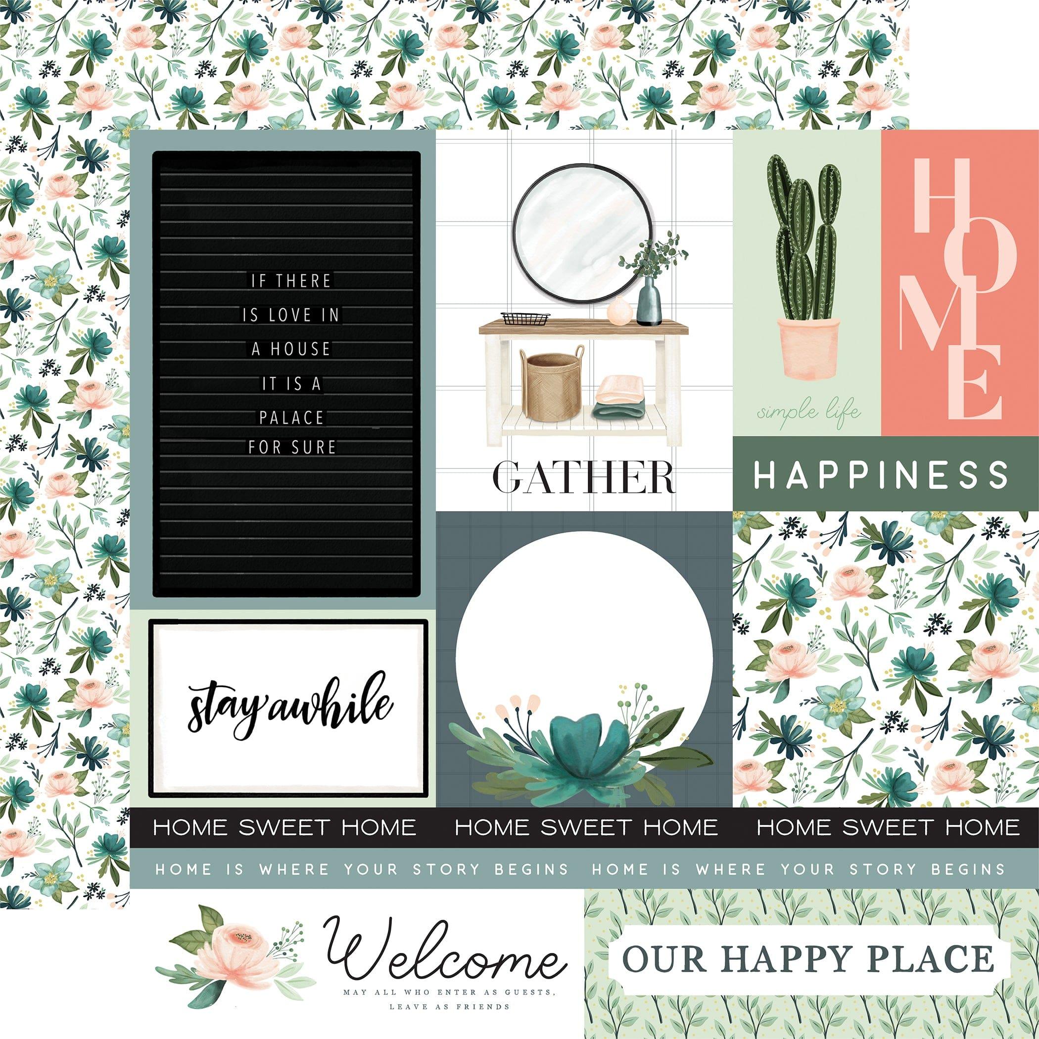 Gather At Home Collection Multi Journaling Cards 12 x 12 Double-Sided Scrapbook Paper by Carta Bella