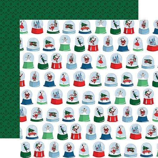 Merry Christmas Collection Snow Globes 12 x 12 Double-Sided Scrapbook Paper by Carta Bella