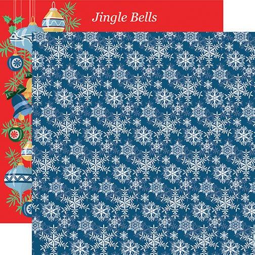 Merry Christmas Collection Snowflakes 12 x 12 Double-Sided Scrapbook Paper by Carta Bella