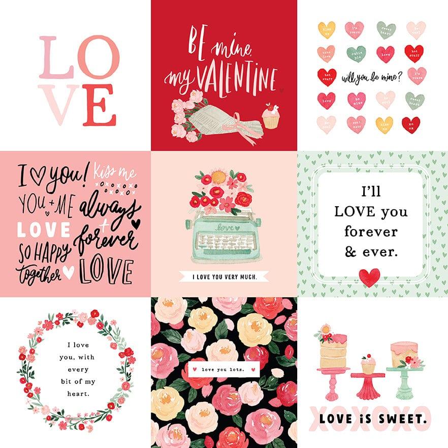 Carta Bella | My Valentine | 4 x 4 Journaling Cards Scrapbook Paper