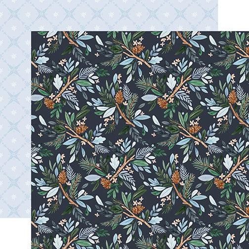 Winter Market Collection Winter Floral 12 x 12 Double-Sided Scrapbook Paper by Carta Bella