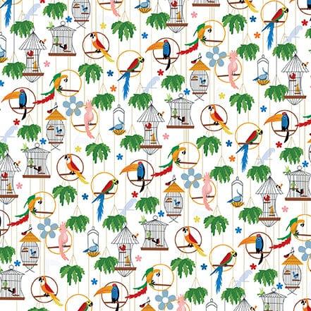 Zoo Adventure Collection Aviary 12 x 12 Double-Sided Scrapbook Paper by Carta Bella - Scrapbook Supply Companies