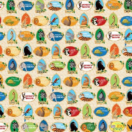 Zoo Adventure Collection Zoo Crew 12 x 12 Double-Sided Scrapbook Paper by Carta Bella - Scrapbook Supply Companies