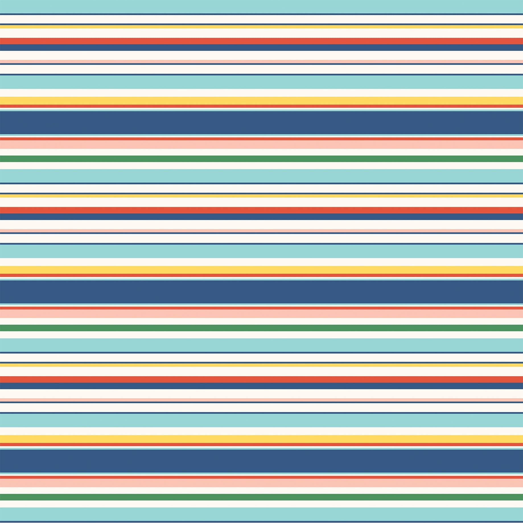 Endless Summer Collection Beach Towel 12 x 12 Double-Sided Scrapbook Paper by Echo Park Paper - Scrapbook Supply Companies