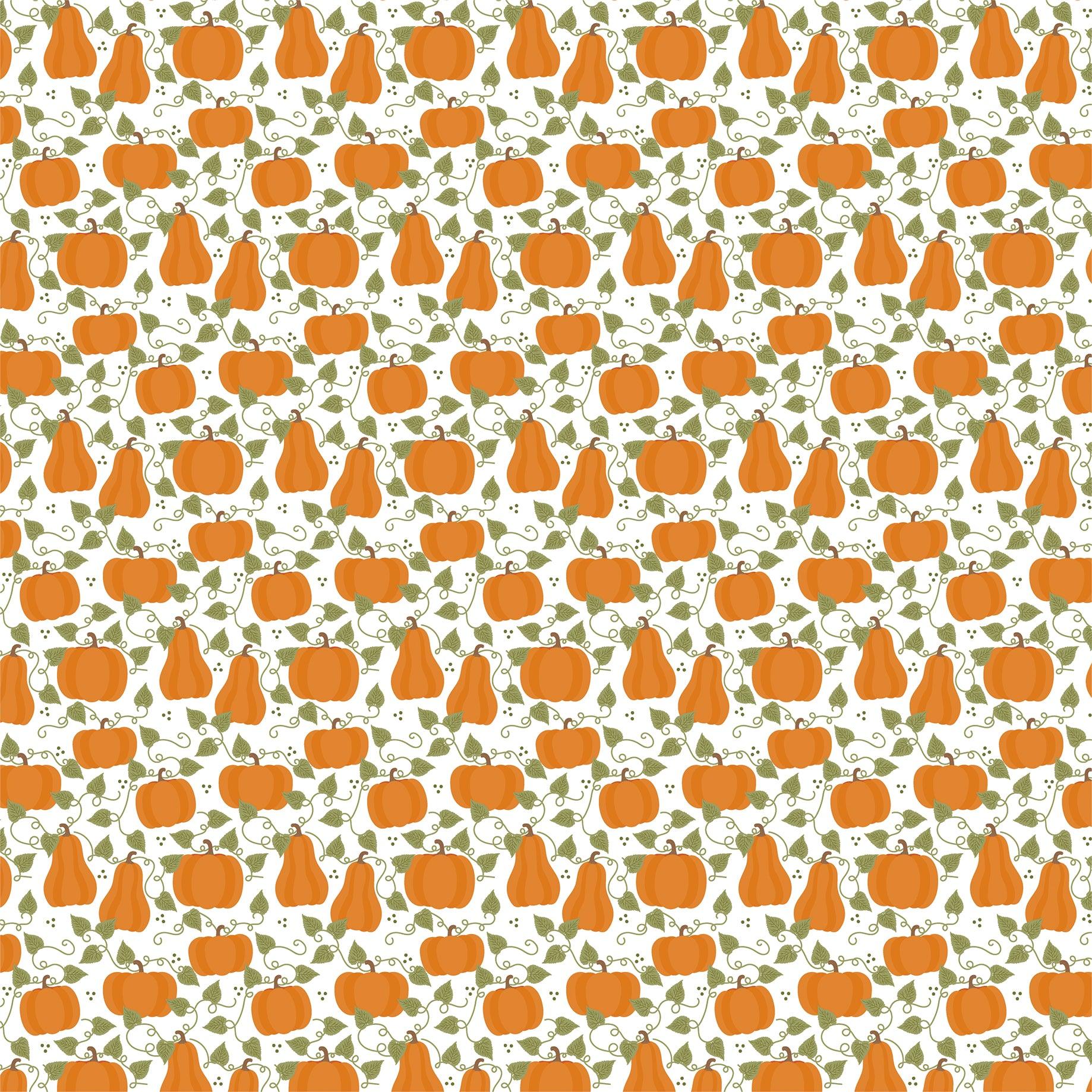 Fall Fever Collection Plump Pumpkins 12 x 12 Double-Sided Scrapbook Paper by Echo Park Paper - Scrapbook Supply Companies