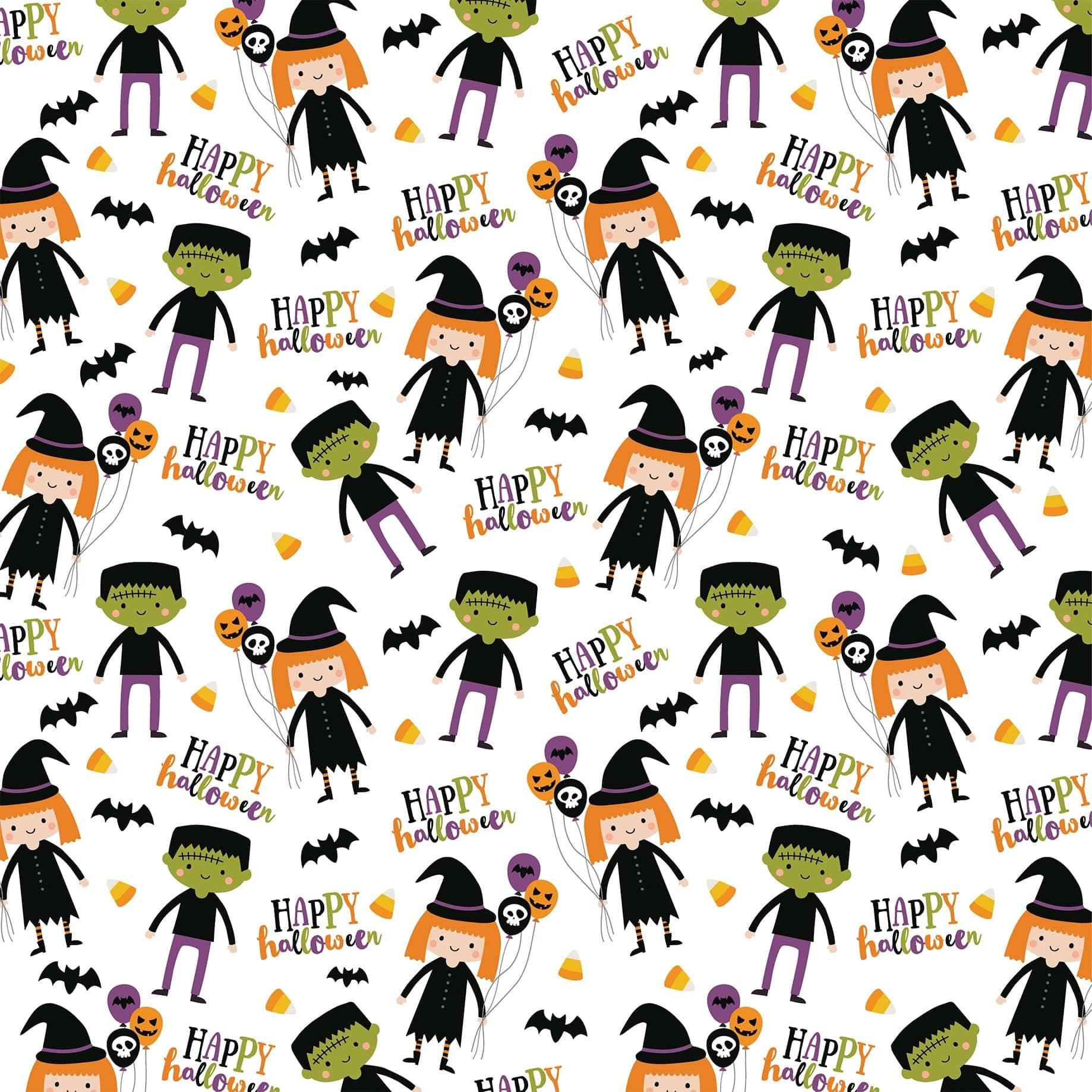 Halloween Magic Collection Happy Halloween 12 x 12 Double-Sided Scrapbook Paper by Echo Park Paper - Scrapbook Supply Companies