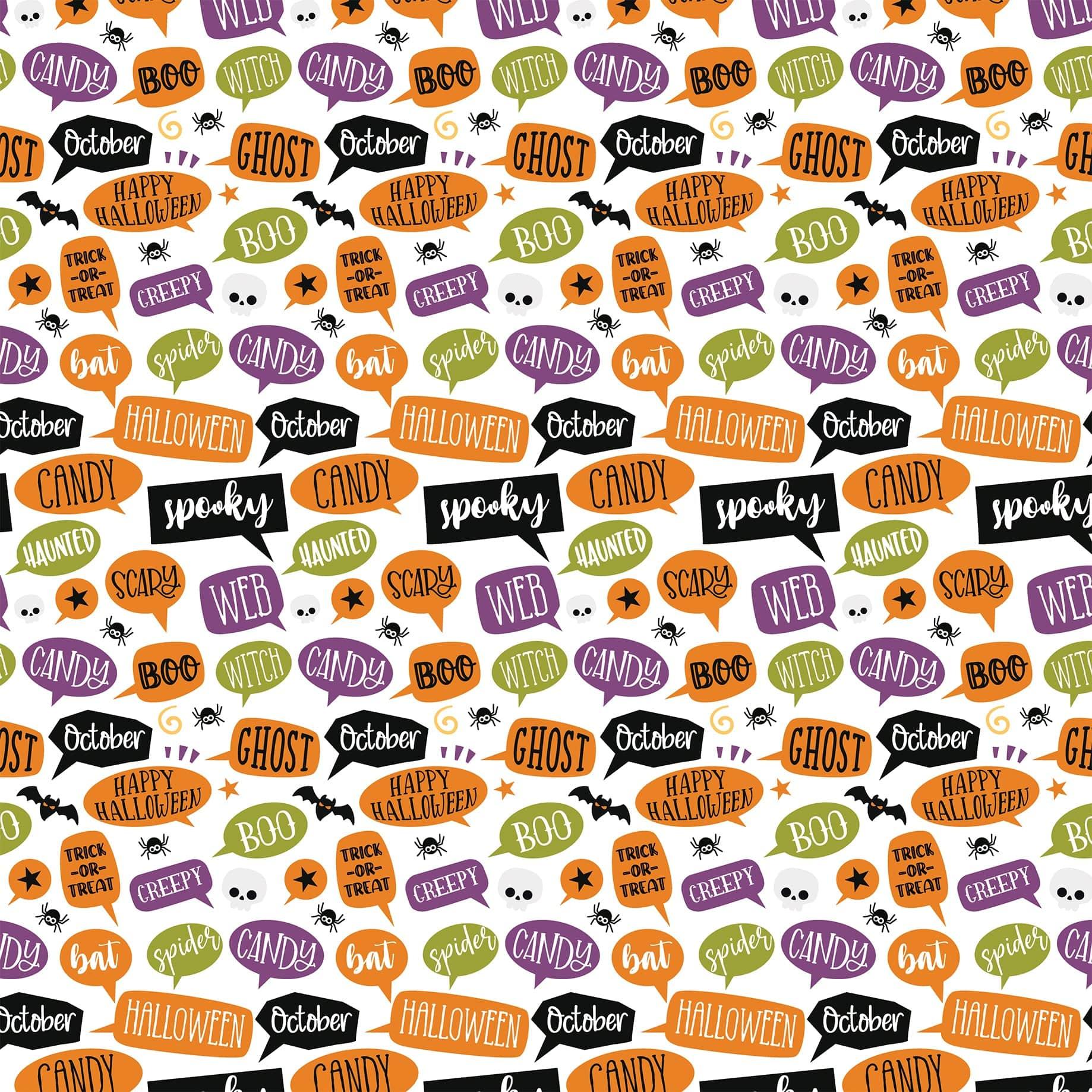 Halloween Magic Collection Spooky Scary 12 x 12 Double-Sided Scrapbook Paper by Echo Park Paper - Scrapbook Supply Companies