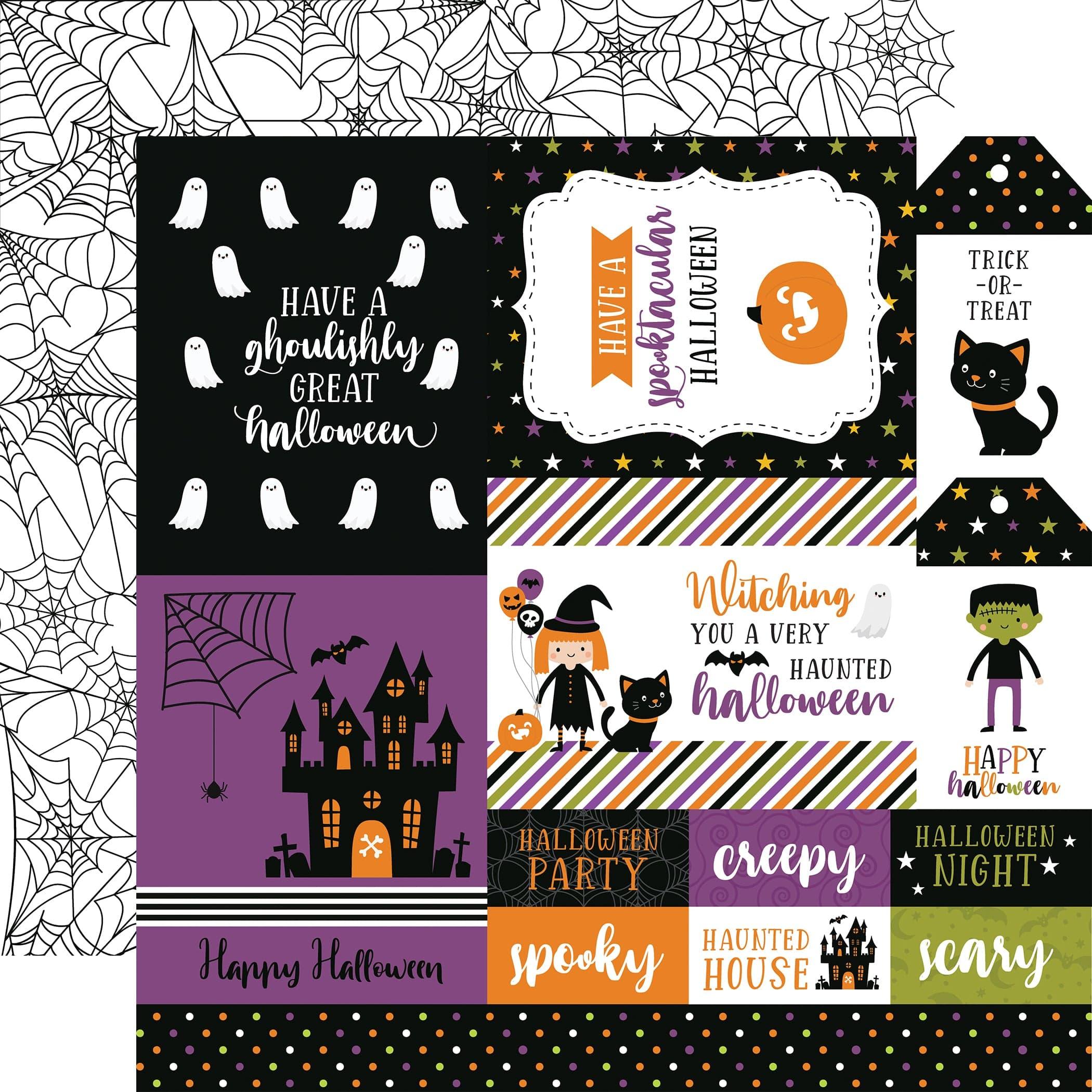 Halloween Magic Collection Multi Journaling Cards 12 x 12 Double-Sided Scrapbook Paper by Echo Park Paper