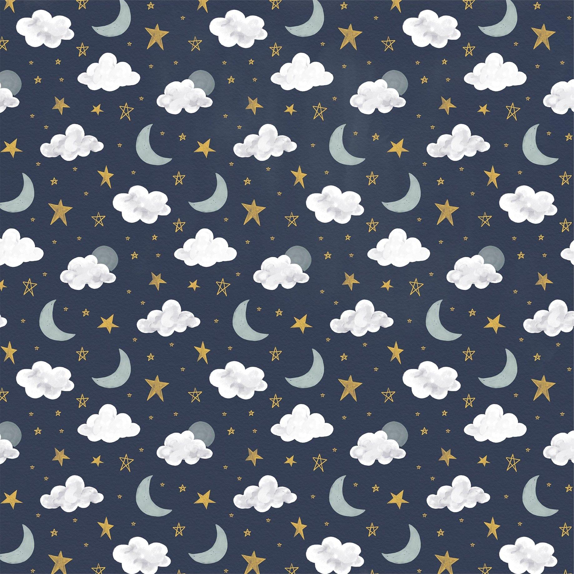 It's A Boy Collection Underneath The Moon 12 x 12 Double-Sided Scrapbook Paper by Echo Park Paper - Scrapbook Supply Companies