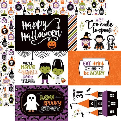 I Love Halloween Collection 6x4 Journaling Cards 12 x 12 Double-Sided Scrapbook Paper by Echo Park Paper