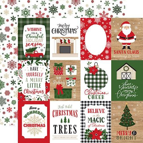 Jingle All The Way Collection 3x4 Journaling Cards 12 x 12 Double-Sided Scrapbook Paper by Echo Park Paper