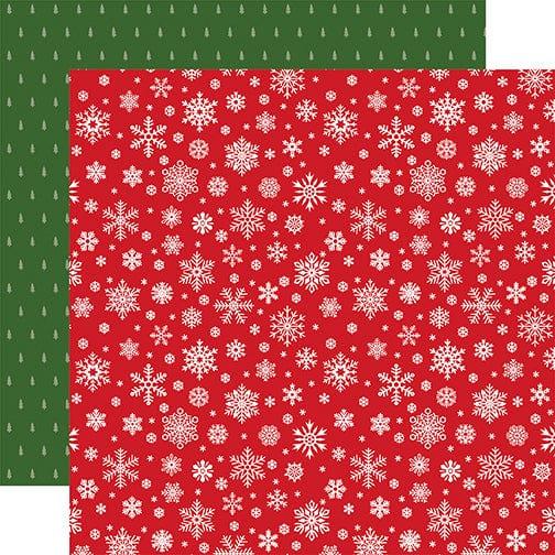 Jingle All The Way Collection Silent Snowfall 12 x 12 Double-Sided Scrapbook Paper by Echo Park Paper