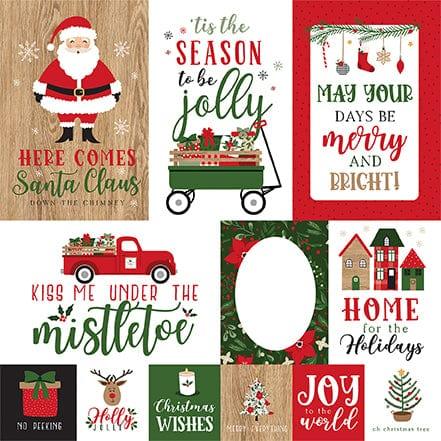 Jingle All The Way Collection Journaling Cards 12 x 12 Double-Sided Scrapbook Paper by Echo Park Paper - Scrapbook Supply Companies