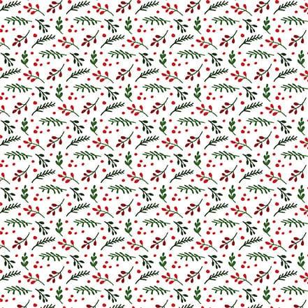 Jingle All The Way Collection Holly Berry 12 x 12 Double-Sided Scrapbook Paper by Echo Park Paper - Scrapbook Supply Companies