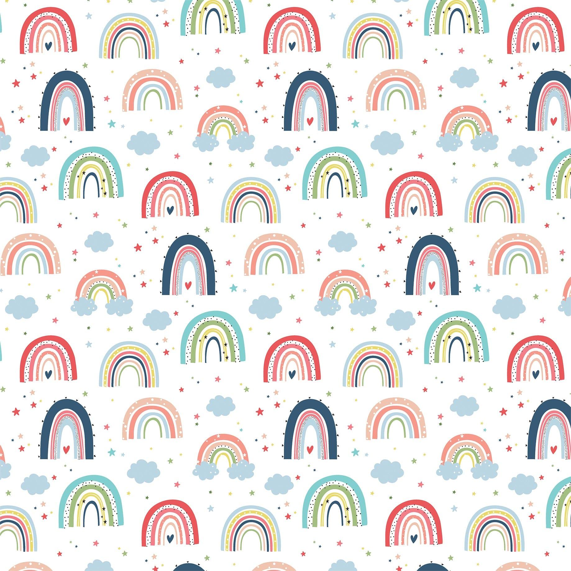 Little Dreamer Girl Collection Rainbow Magic 12 x 12 Double-Sided Scrapbook Paper by Echo Park Paper - Scrapbook Supply Companies