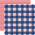 Let Freedom Ring Collection Patriotic Plaid 12 x 12 Double-Sided Scrapbook Paper by Echo Park Paper