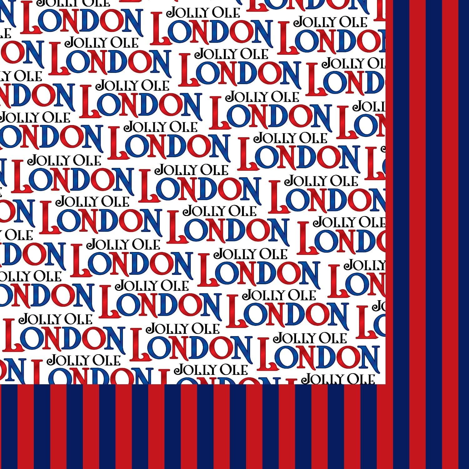 Jolly Ole London Collection Jolly Ole London 12 x 12 Double-Sided Scrapbook Paper by SSC Designs