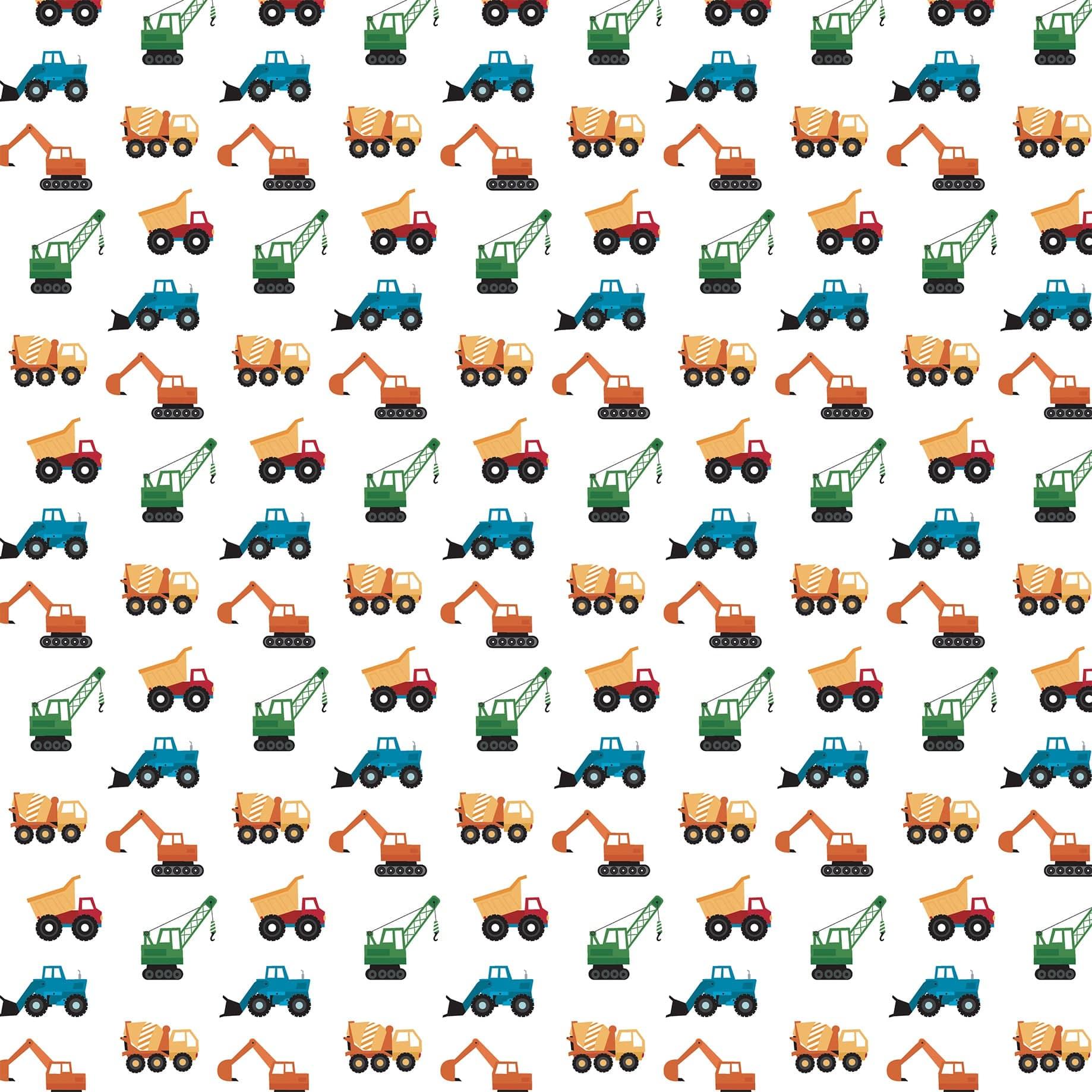 Play All Day Boy Collection Construction Zone 12 x 12 Double-Sided Scrapbook Paper by Echo Park Paper - Scrapbook Supply Companies