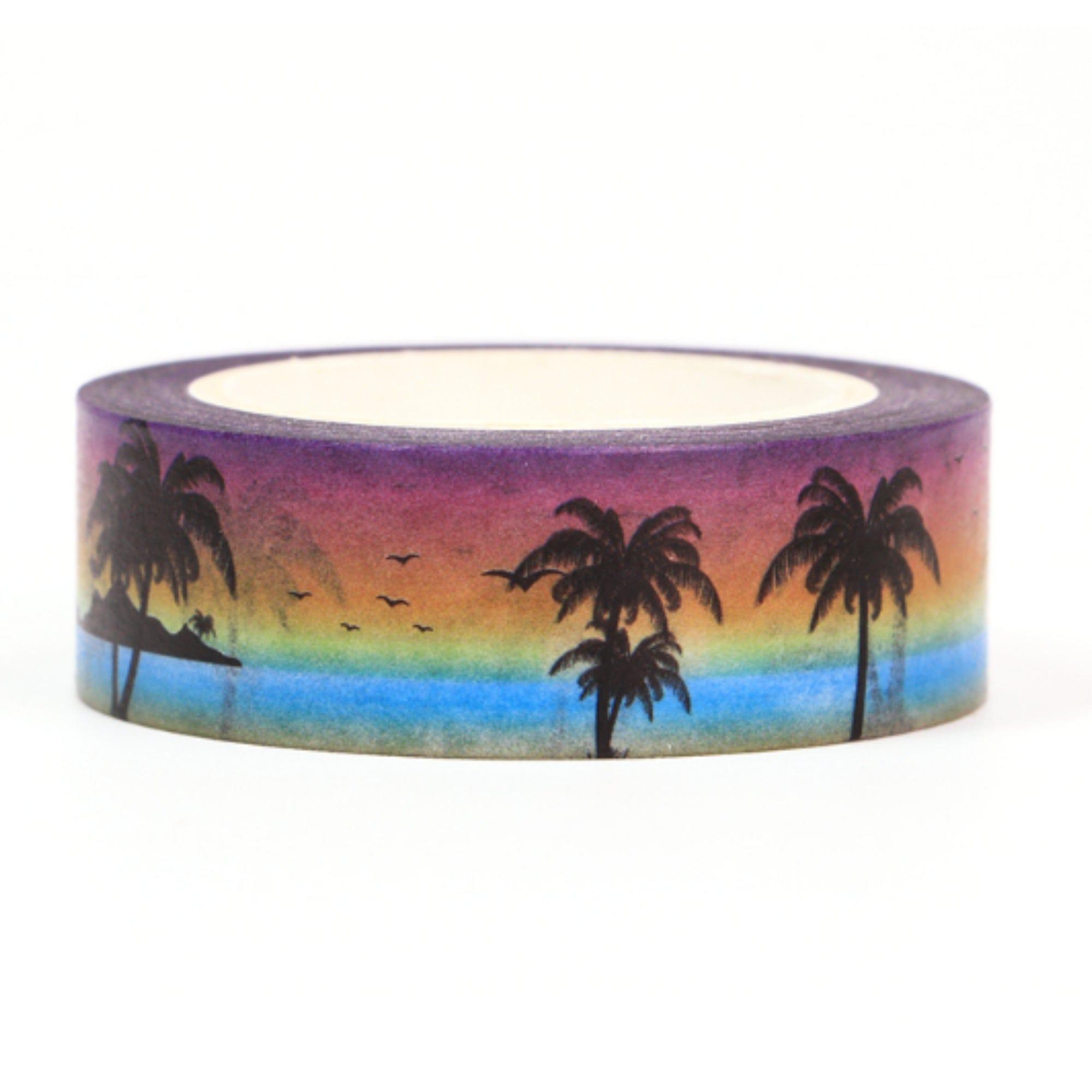 TW Collection Tropical Palm Trees Scrapbook Washi Tape by SSC Designs - 15mm x 30 Feet - Scrapbook Supply Companies