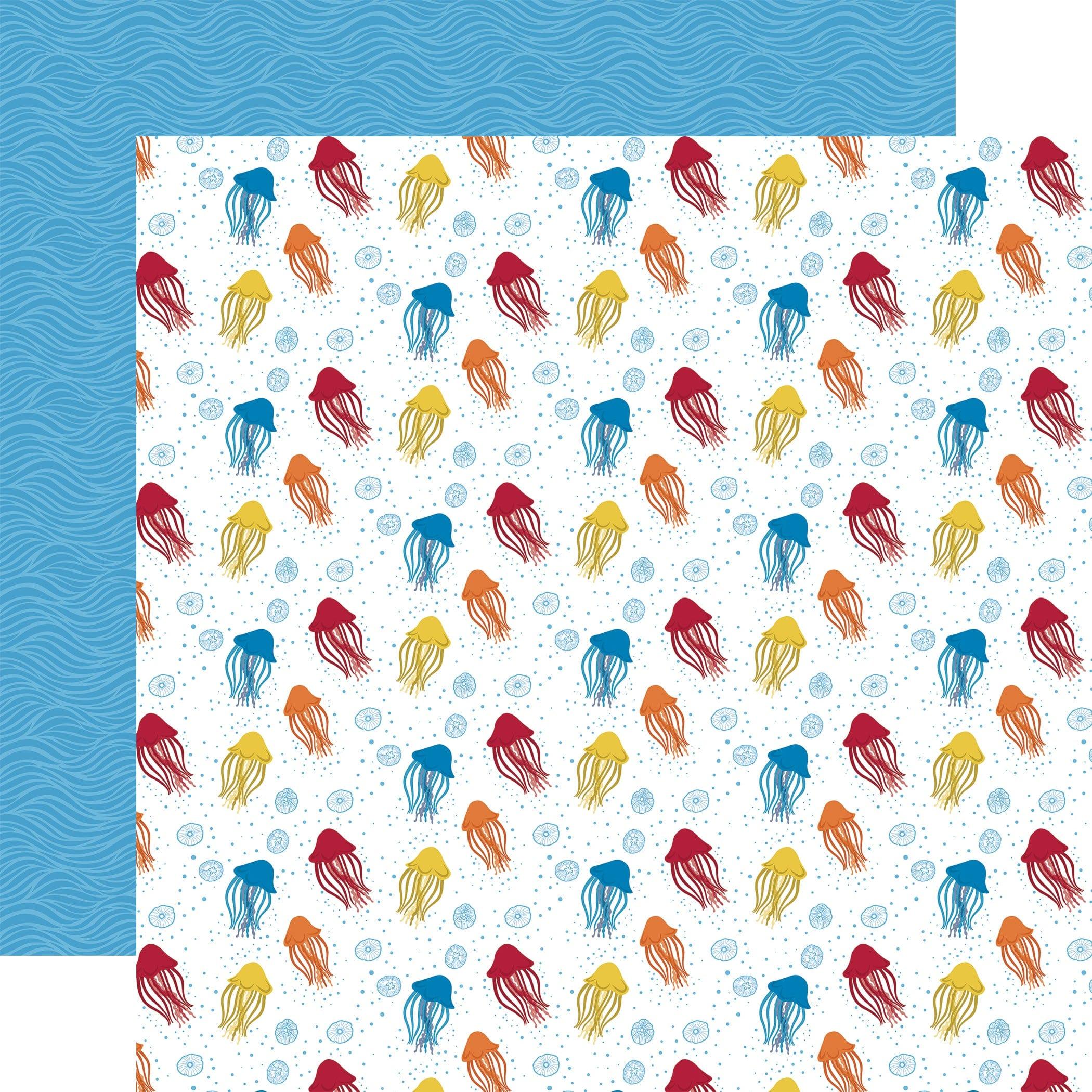 Sea Life Collection Jellyfish 12 x 12 Double-Sided Scrapbook Paper by Echo Park Paper