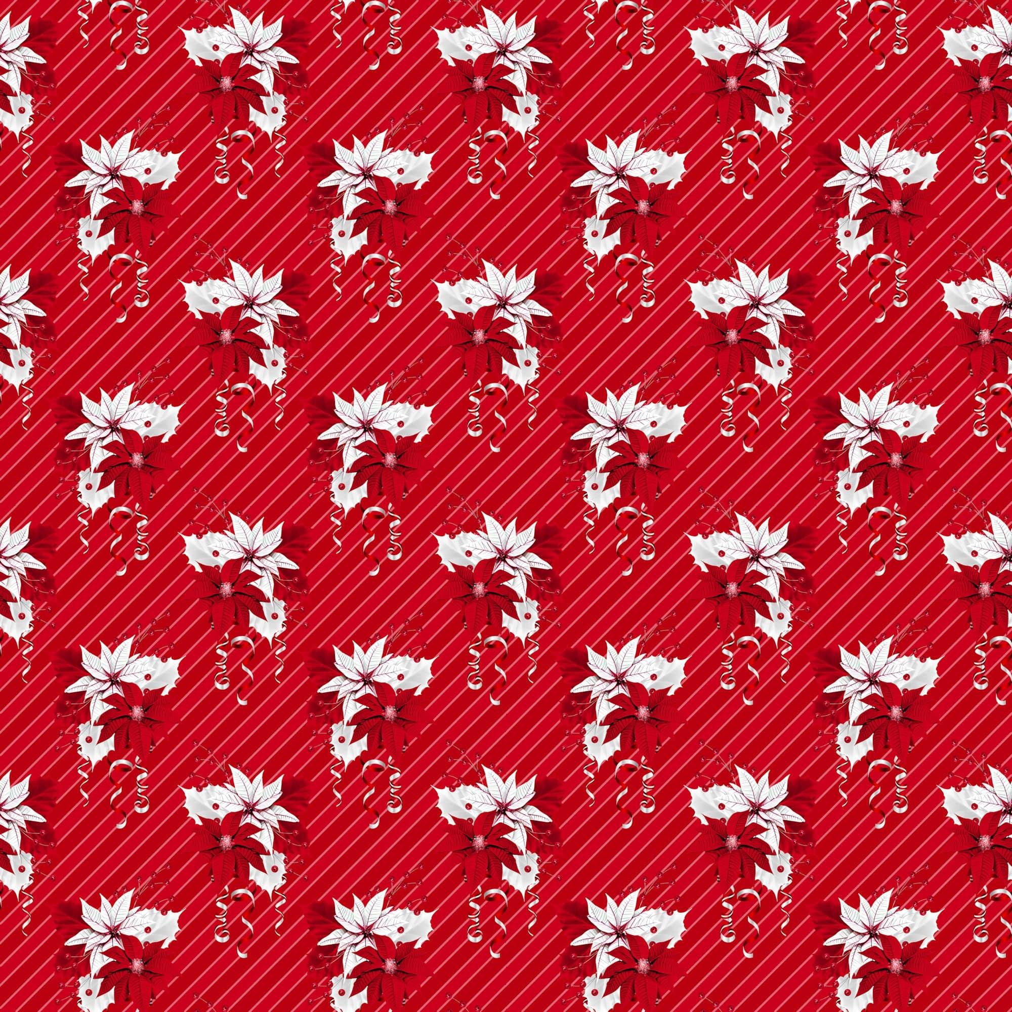 Peppermint Christmas Collection Put A Bow On It 12 x 12 Double-Sided Scrapbook Paper by SSC Designs - Scrapbook Supply Companies