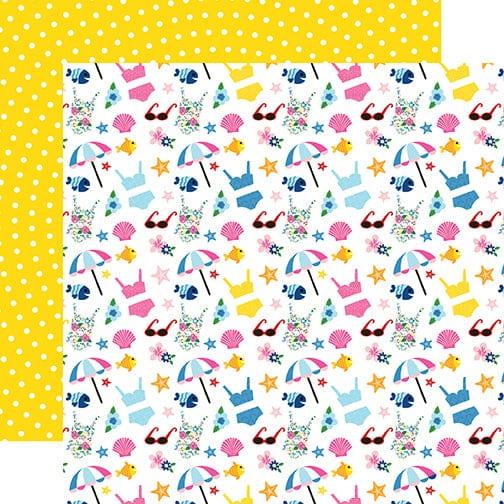 I Love Summer Collection Hello Summer 12 x 12 Double-Sided Scrapbook Paper by Echo Park Paper