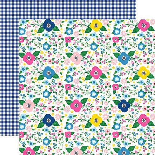 I Love Summer Collection Summer Floral 12 x 12 Double-Sided Scrapbook Paper by Echo Park Paper