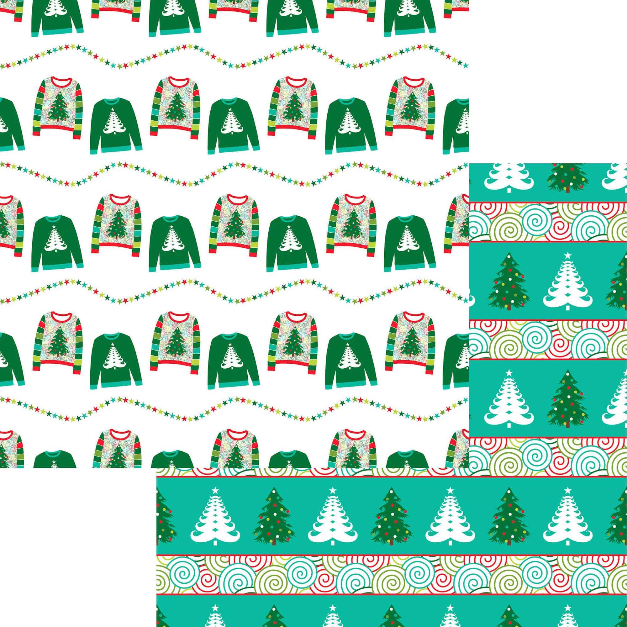 Ugly Christmas Sweater Collection 12 x 12 Scrapbook Paper & Embellishment Kit by SSC Designs - Scrapbook Supply Companies