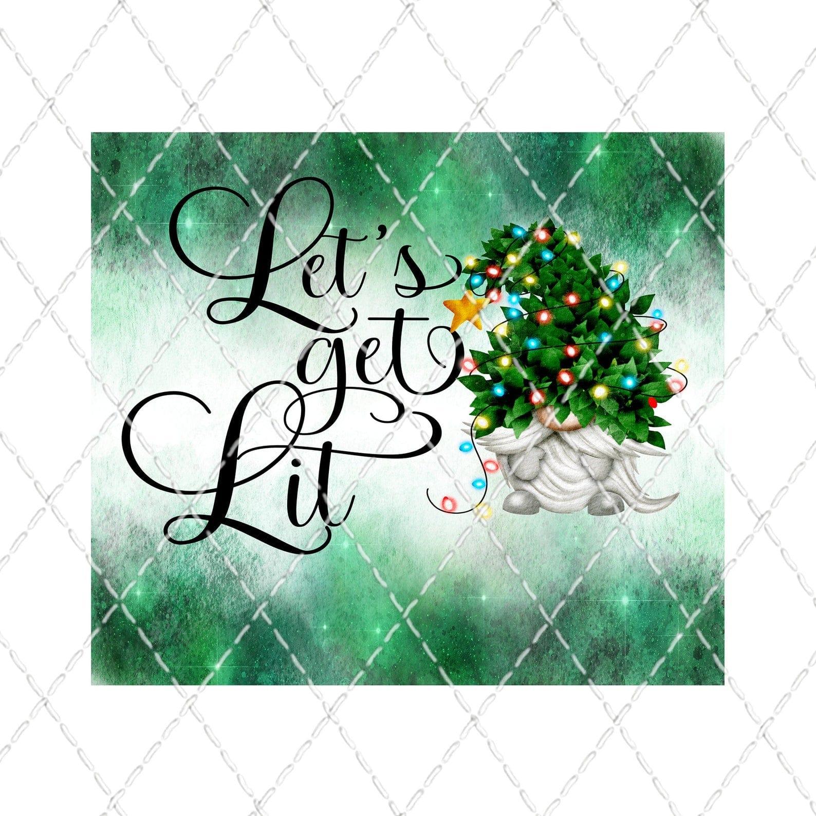 Let's Get Lit Christmas Tree 30 oz. Straight Skinny Tumbler by SSC Designs - Scrapbook Supply Companies