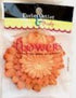 1.5", 2", 2.5" Orange Scrapbook Flowers by Eyelet Outlet - 40 Pieces - Scrapbook Supply Companies