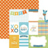 Hello Baby Collection Blue Boy Tags 12 x 12 Double-Sided Scrapbook Paper by Paper House Productions