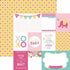 Hello Baby Collection Pink Girl Tags 12 x 12 Double-Sided Scrapbook Paper by Paper House Productions